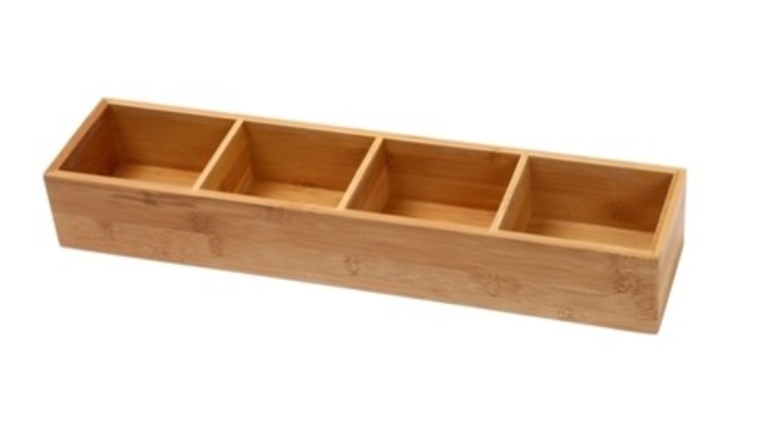 Organization pressed bamboo Box For Storing Smaller Household Items, Bottom Ridge For Secure Stacking