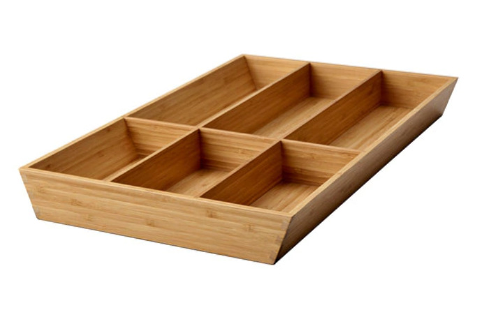 Vietnam pressed bamboo kitchen organizer for silverware and serving utensils 