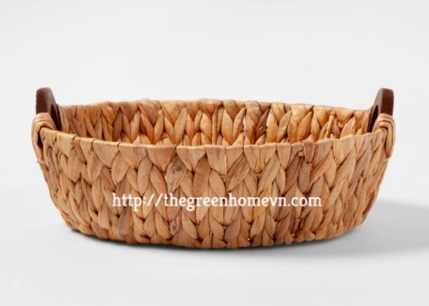 OVAL WATER-HYACINTH STORAGE BASKET